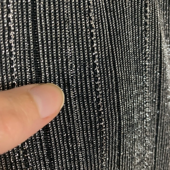 VTG Glam Silver  Metallic Maxi Dress Lined Body-con Formal Tagged SZ 13 Sparkle - Picture 12 of 16